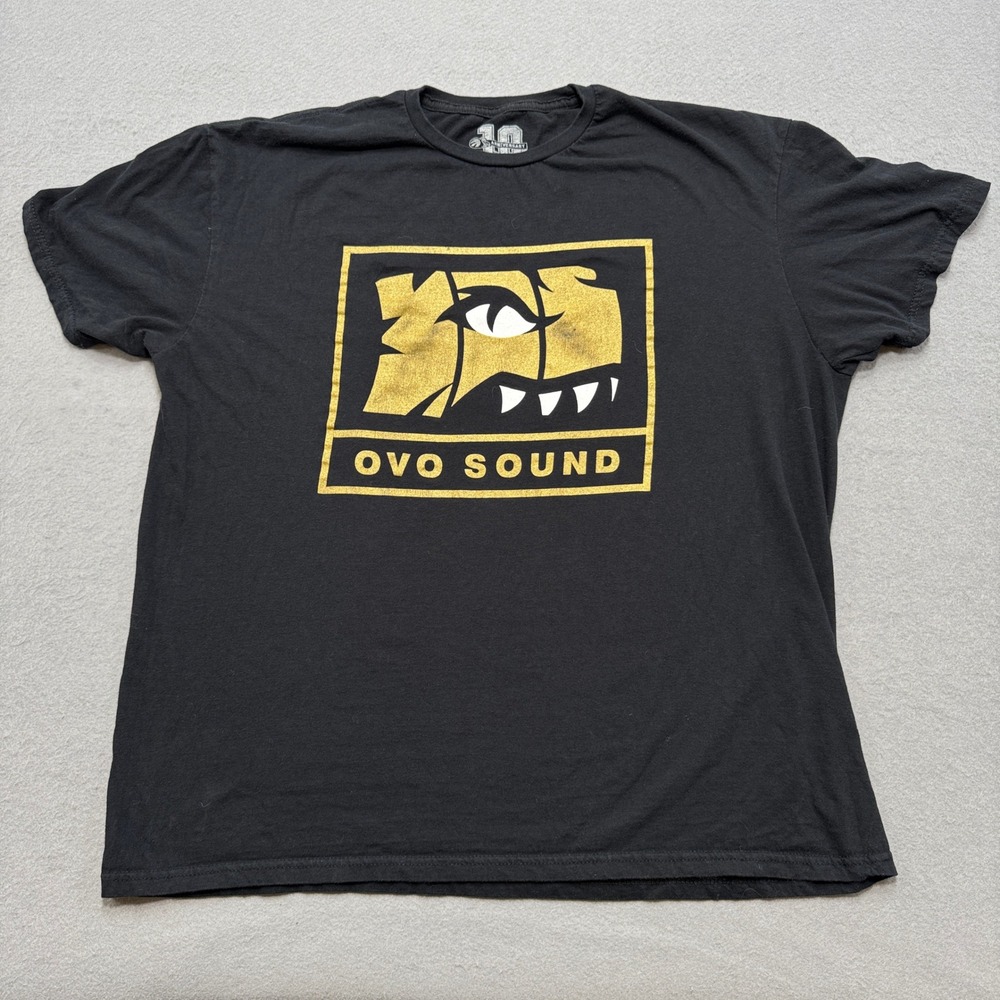 OVO Sound T-Shirt Men's XL Black 10th Anniversary Toronto Raptors Short Sleeve